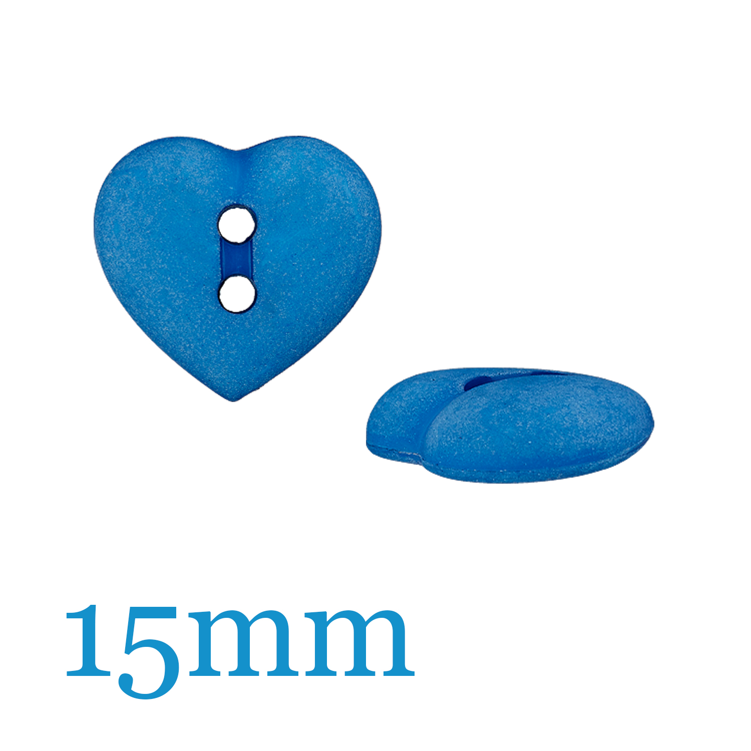 Bouton en polyester 2 trous coeur 15mm-0 Bouton en polyester 2 trous coeur 15mm-0