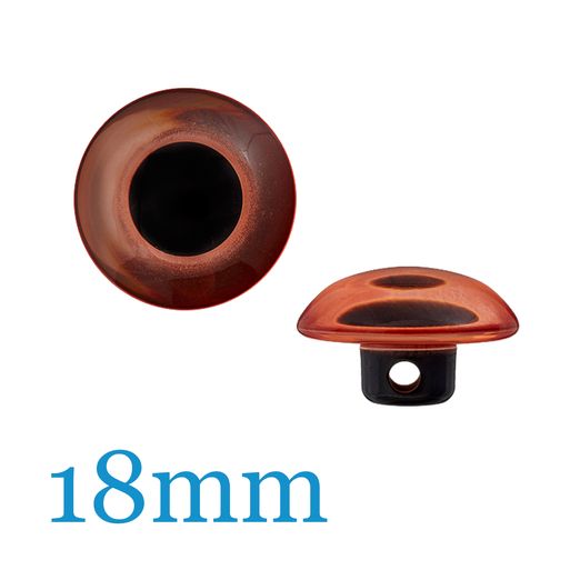 Oeillet bouton en polyester Oeil d'animal 18mm
