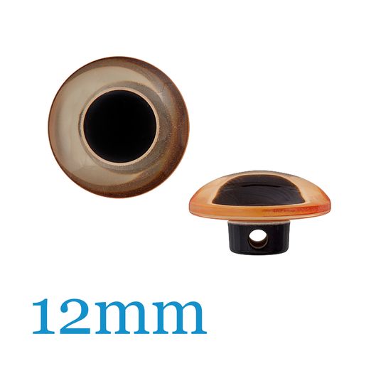 Oeillet de bouton en polyester Oeil d'animal 12mm