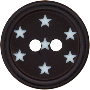 Bouton en polyester 2 trous 15mm-1 Bouton en polyester 2 trous 15mm-1