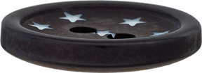 Bouton en polyester 2 trous 15mm-2 Bouton en polyester 2 trous 15mm-2