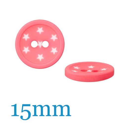 Bouton en polyester 2 trous 15mm Bouton en polyester 2 trous 15mm