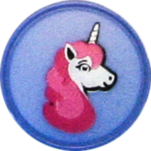Bouton oeillet licorne en polyester 18mm-1 Bouton oeillet licorne en polyester 18mm-1