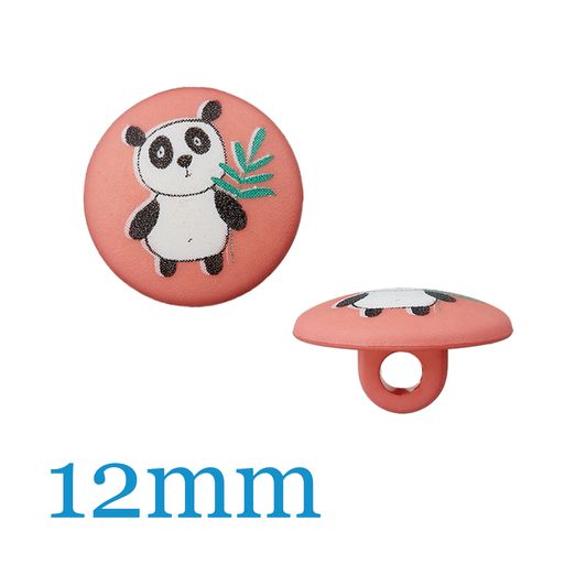 Polyesterknopf Öse Panda 12mm