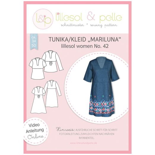 Tunika Kleid - lillesol women No.42 Mariluna - Papierschnittmuster Tunika Kleid - lillesol women No.42 Mariluna - Papierschnittmuster