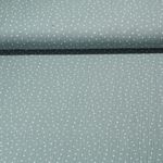Mousseline en coton - Double gaze Points  Dusty Menthe blanc