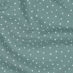 Coton mousseline - Double Gauze points Dusty Mint Blanc Coton mousseline - Double Gauze points Dusty Mint Blanc