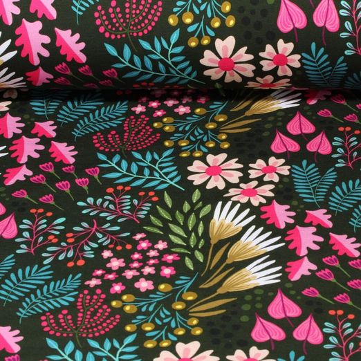 Sweat à motifs - Hamburger Liebe Digital Print BLISS FLOWER FIELD SWEAT Vert Multicolore