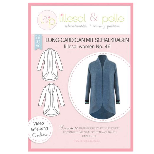 Longcardigan - lillesol women No.46 - Papierschnittmuster Longcardigan - lillesol women No.46 - Papierschnittmuster