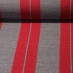 Tissu mode - Tissu Jacquard à rayures Gris Mélange Rouge