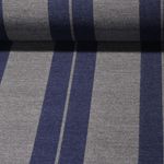 Tissu mode - Tissu Jacquard à rayures Gris Mélange Bleu
