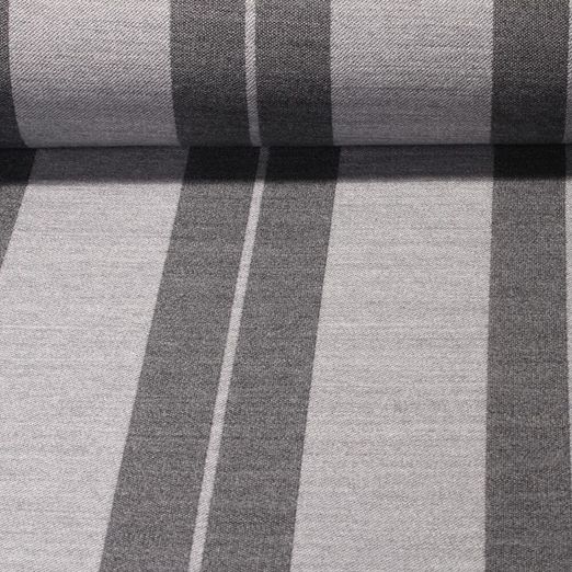 Tissu habillement - Tissu Jacquard à rayures Gris Mélange Gris Foncé