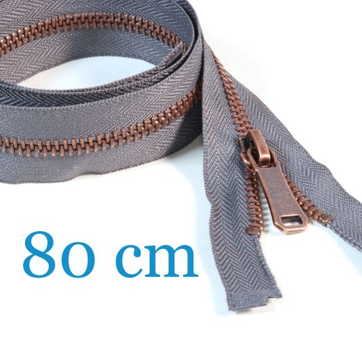 Veste en métal cuivré fermeture éclair divisible 80 cm