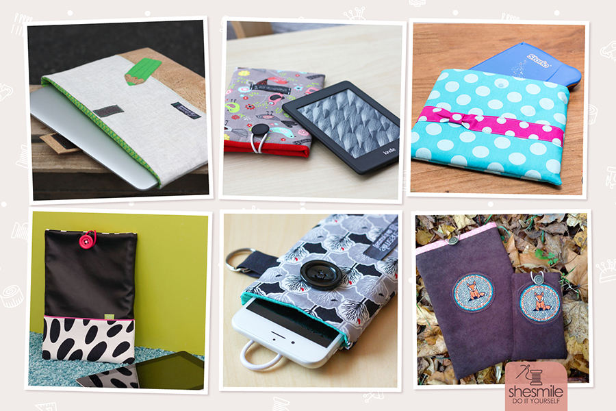 Schutztasche für Tablets, Handys oder Laptops - Schnittmuster eBook-1 Schutztasche für Tablets, Handys oder Laptops - Schnittmuster eBook-1