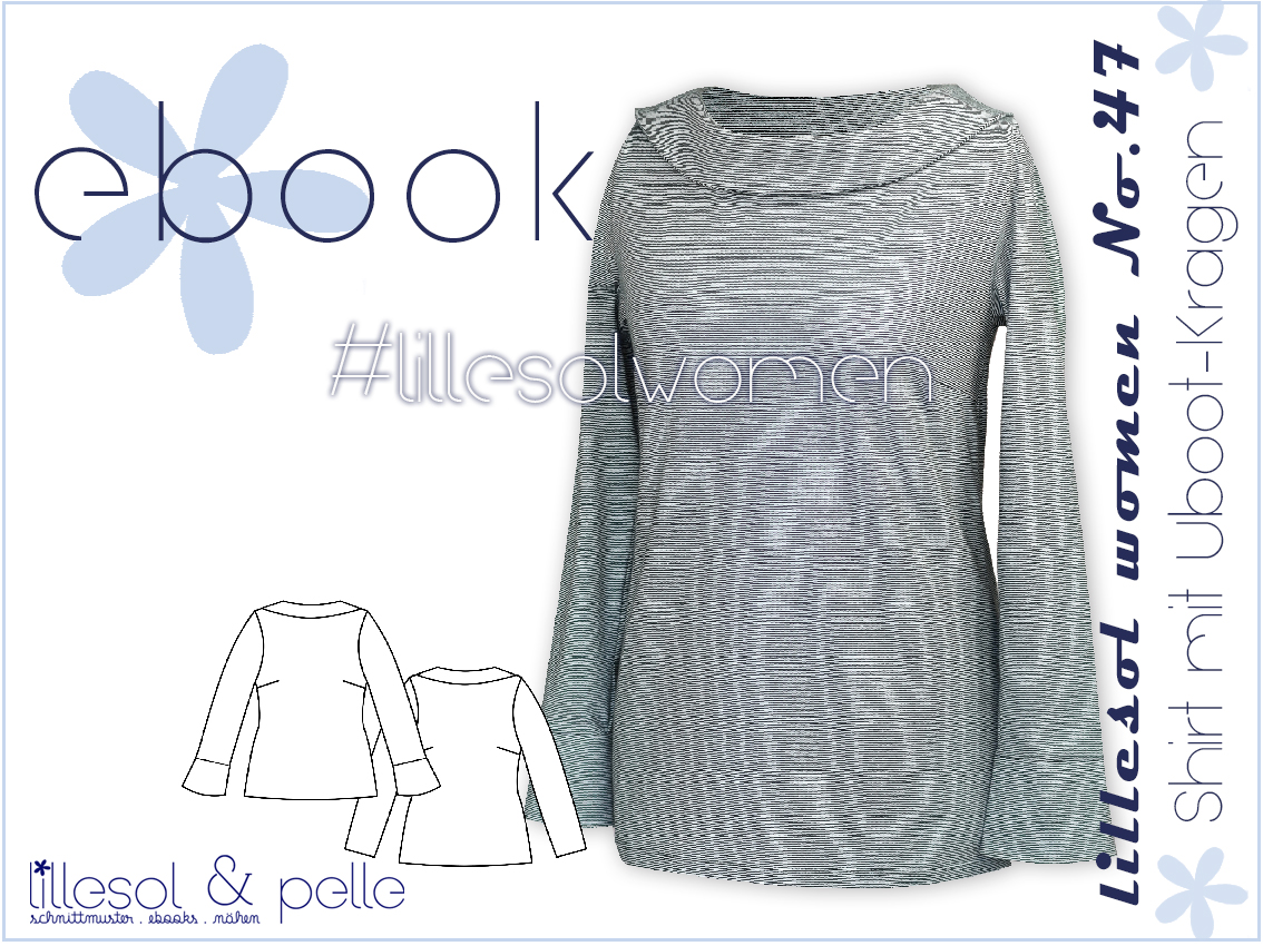 Shirt mit U-Boot Kragen - lillesol women No.47 - Schnittmuster eBook-2 Shirt mit U-Boot Kragen - lillesol women No.47 - Schnittmuster eBook-2