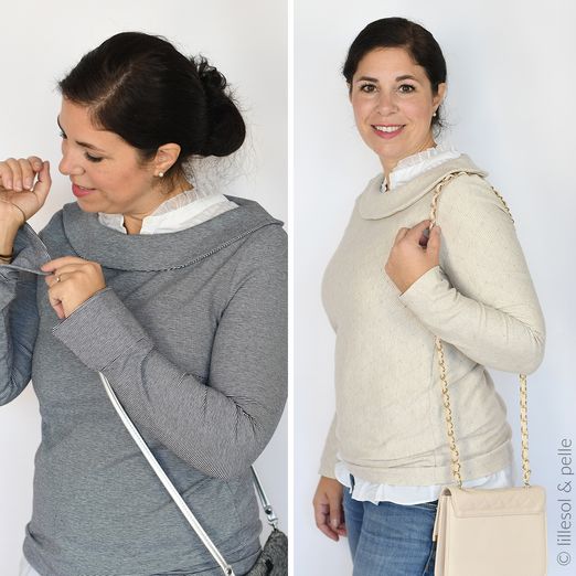 Shirt mit U-Boot Kragen - lillesol women No.47 - Schnittmuster eBook Shirt mit U-Boot Kragen - lillesol women No.47 - Schnittmuster eBook