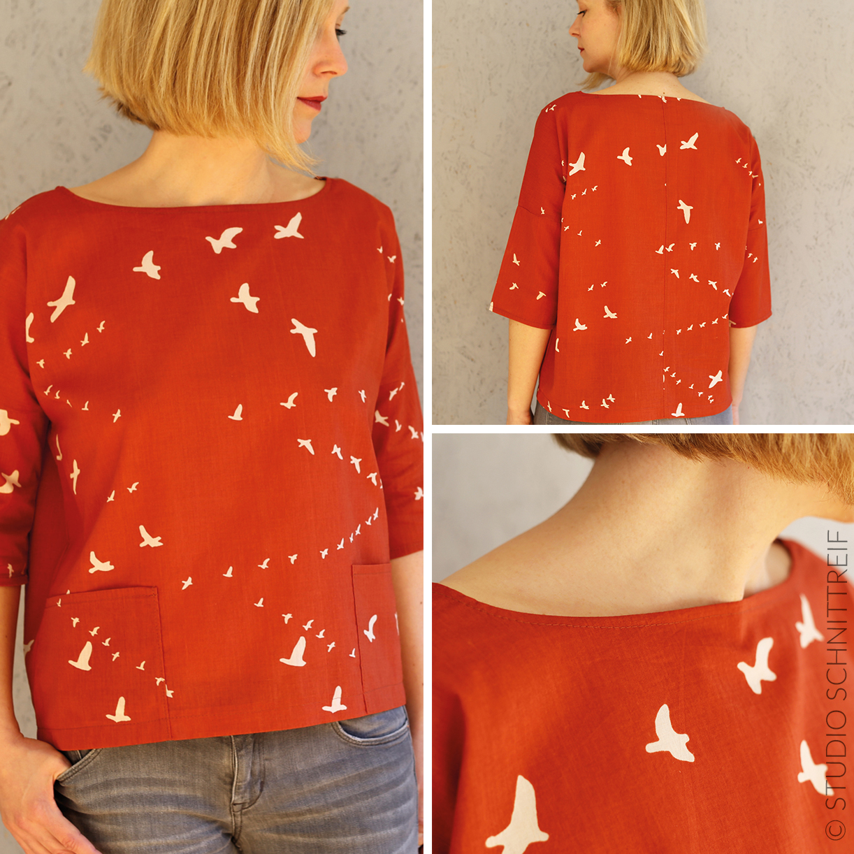 Bluse - FRAU AIKO - Papierschnittmuster-1 Bluse - FRAU AIKO - Papierschnittmuster-1