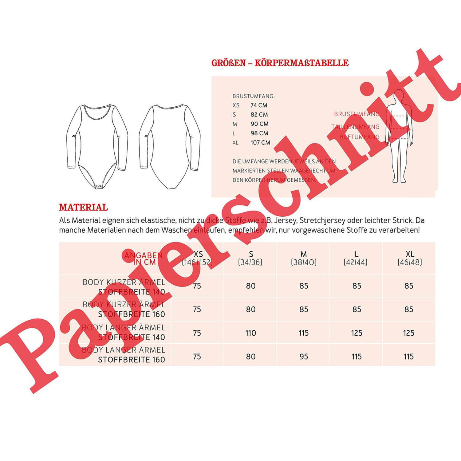 Body - FRAU BECKY - Papierschnittmuster-2 Body - FRAU BECKY - Papierschnittmuster-2