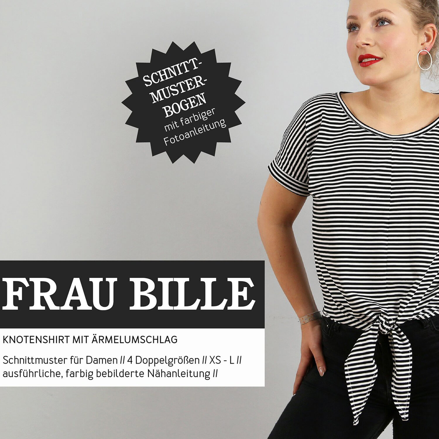 Knotenshirt - FRAU BILLE - Papierschnittmuster-0 Knotenshirt - FRAU BILLE - Papierschnittmuster-0