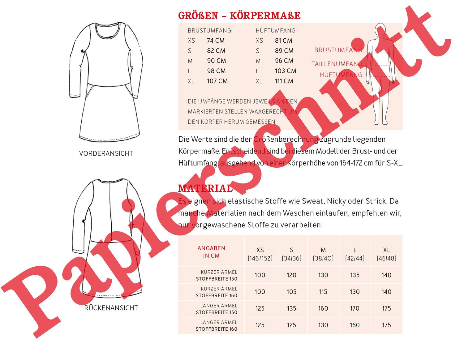 Sweatkleid - FRAU FANNIE - Papierschnittmuster-3 Sweatkleid - FRAU FANNIE - Papierschnittmuster-3