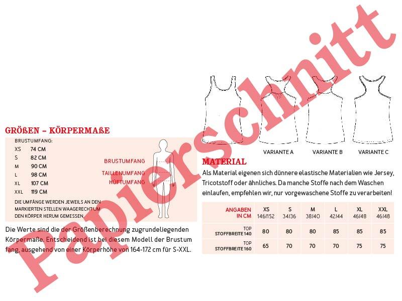 Racerbacktop - FRAU HENNIE - Papierschnittmuster-3 Racerbacktop - FRAU HENNIE - Papierschnittmuster-3