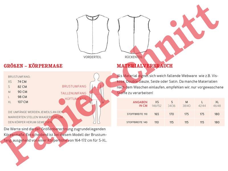 Bluse mit Rückenschlitz - FRAU ILVIE - Papierschnittmuster-2 Bluse mit Rückenschlitz - FRAU ILVIE - Papierschnittmuster-2