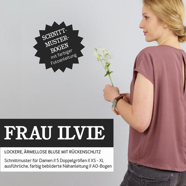 Bluse mit Rückenschlitz - FRAU ILVIE - Papierschnittmuster-0 Bluse mit Rückenschlitz - FRAU ILVIE - Papierschnittmuster-0