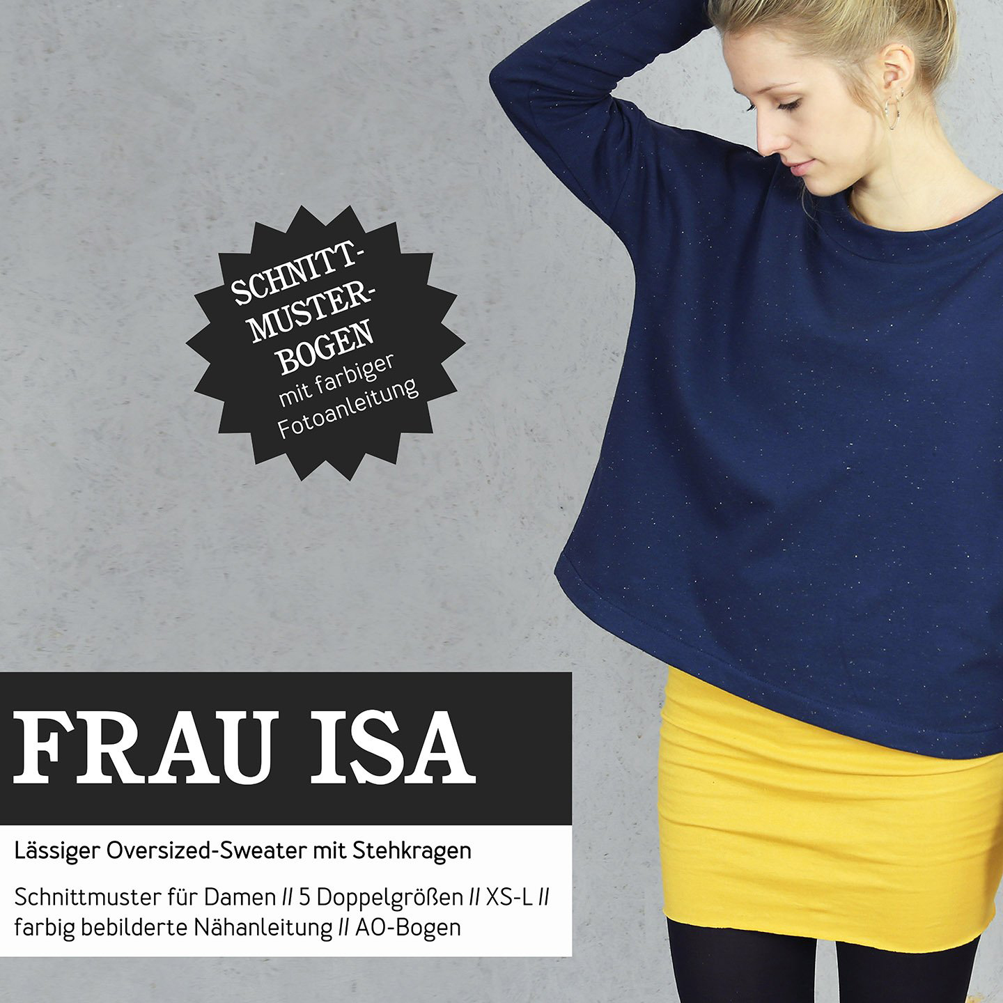 Oversized Sweater - FRAU ISA - Papierschnittmuster-0 Oversized Sweater - FRAU ISA - Papierschnittmuster-0