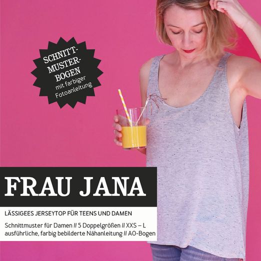 Teenie- und Damentop - FRAU JANA - Papierschnittmuster Teenie- und Damentop - FRAU JANA - Papierschnittmuster
