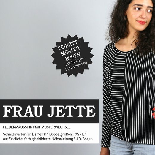Fledermausshirt - FRAU JETTE - Papierschnittmuster Fledermausshirt - FRAU JETTE - Papierschnittmuster