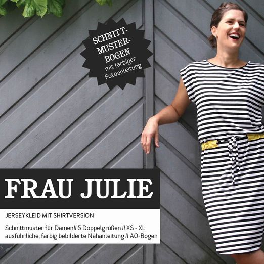 Jerseykleid und Shirt - FRAU JULIE - Papierschnittmuster Jerseykleid und Shirt - FRAU JULIE - Papierschnittmuster