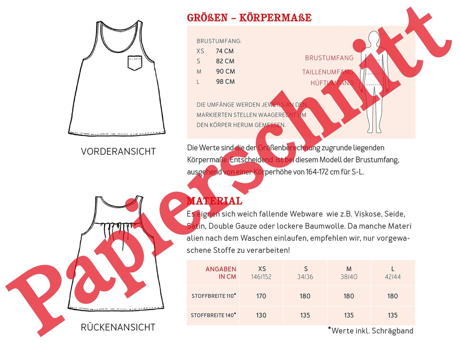 Sommertop - FRAU KOKO - Papierschnittmuster-2 Sommertop - FRAU KOKO - Papierschnittmuster-2