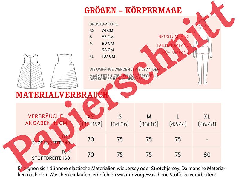 Damentop - FRAU LIZZY - Papierschnittmuster-2 Damentop - FRAU LIZZY - Papierschnittmuster-2
