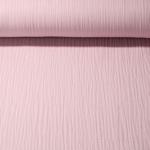 Mousseline Konstantin - Triple gaze Rose clair