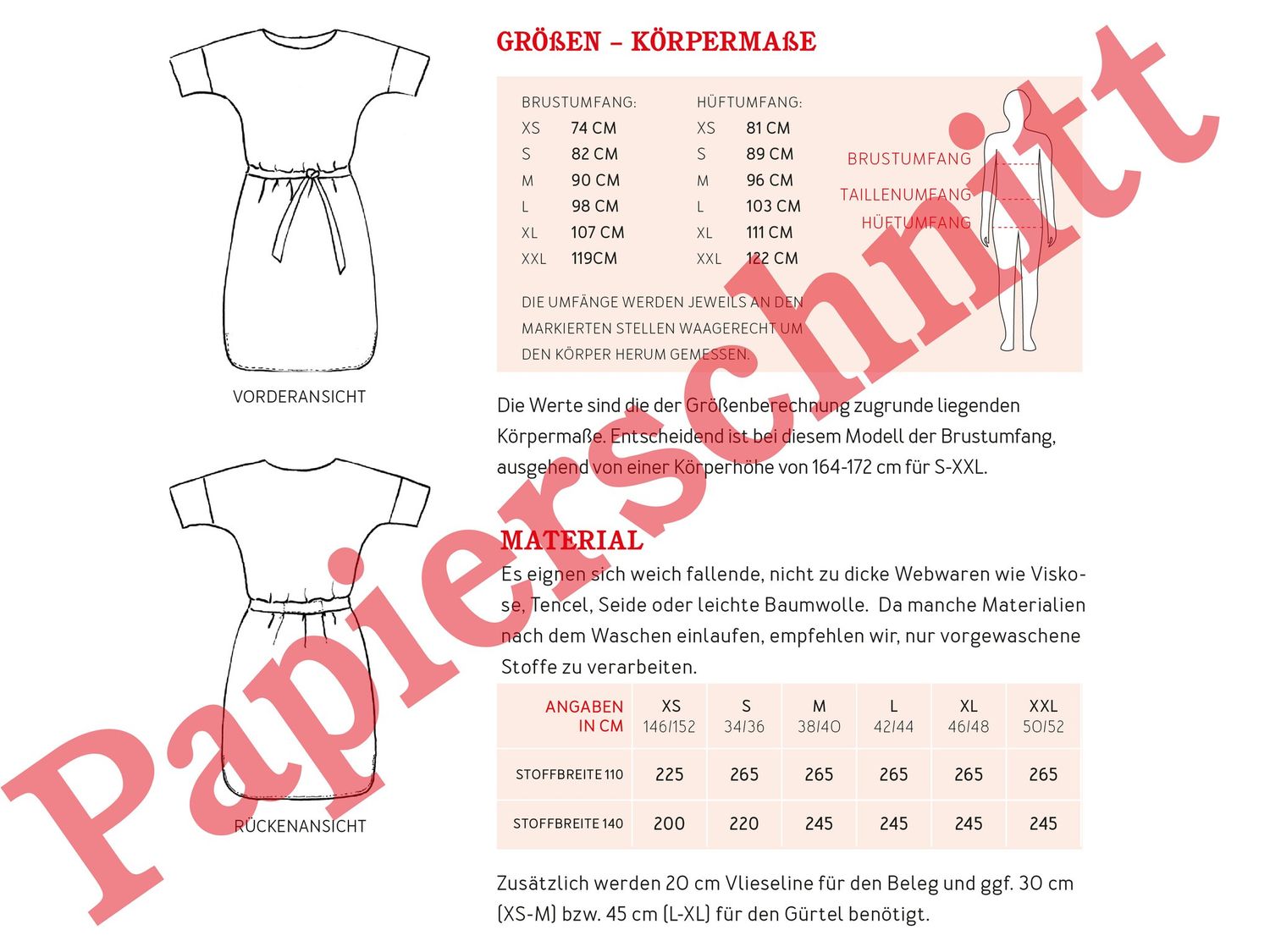 Kleid - FRAU META - Papierschnittmuster-2 Kleid - FRAU META - Papierschnittmuster-2