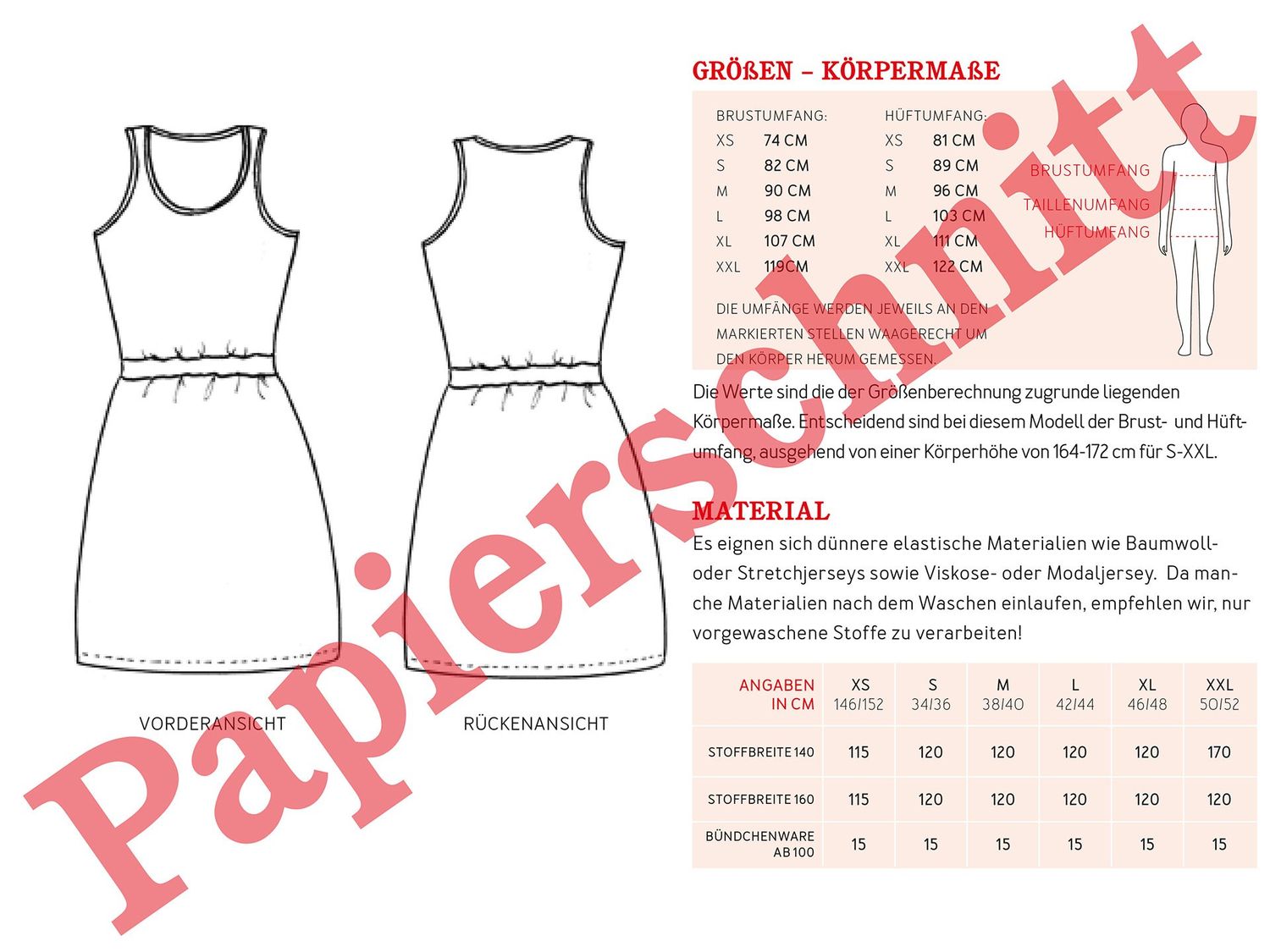 Trägerkleid - FRAU NELE - Papierschnittmuster-2 Trägerkleid - FRAU NELE - Papierschnittmuster-2