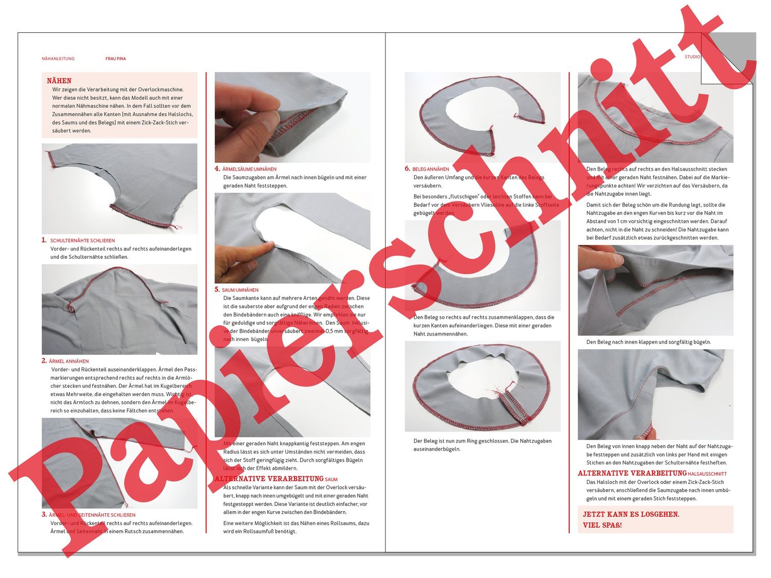 Knotenbluse - FRAU PINA - Papierschnittmuster-2 Knotenbluse - FRAU PINA - Papierschnittmuster-2