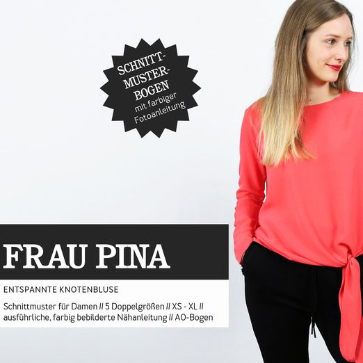 Knotenbluse - FRAU PINA - Papierschnittmuster Knotenbluse - FRAU PINA - Papierschnittmuster
