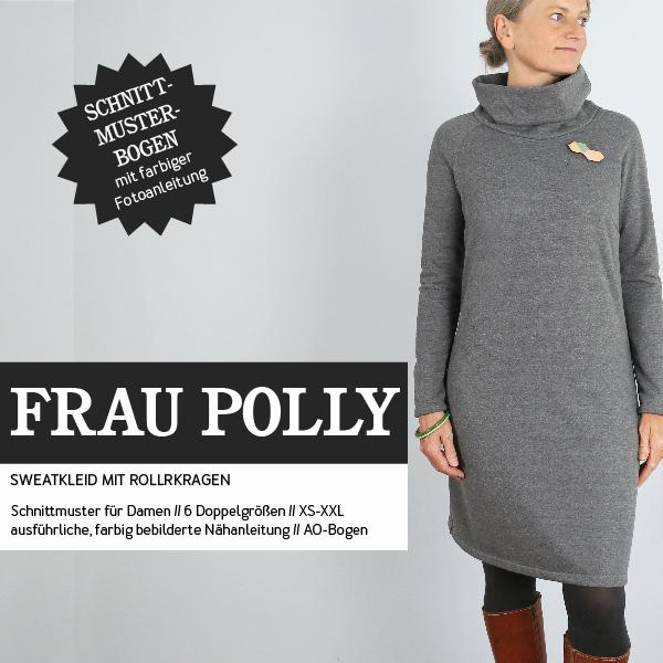 Sweatkleid mit Rollkragen - FRAU POLLY - Papierschnittmuster-0 Sweatkleid mit Rollkragen - FRAU POLLY - Papierschnittmuster-0