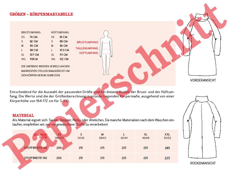 Sweatkleid mit Rollkragen - FRAU POLLY - Papierschnittmuster-2 Sweatkleid mit Rollkragen - FRAU POLLY - Papierschnittmuster-2