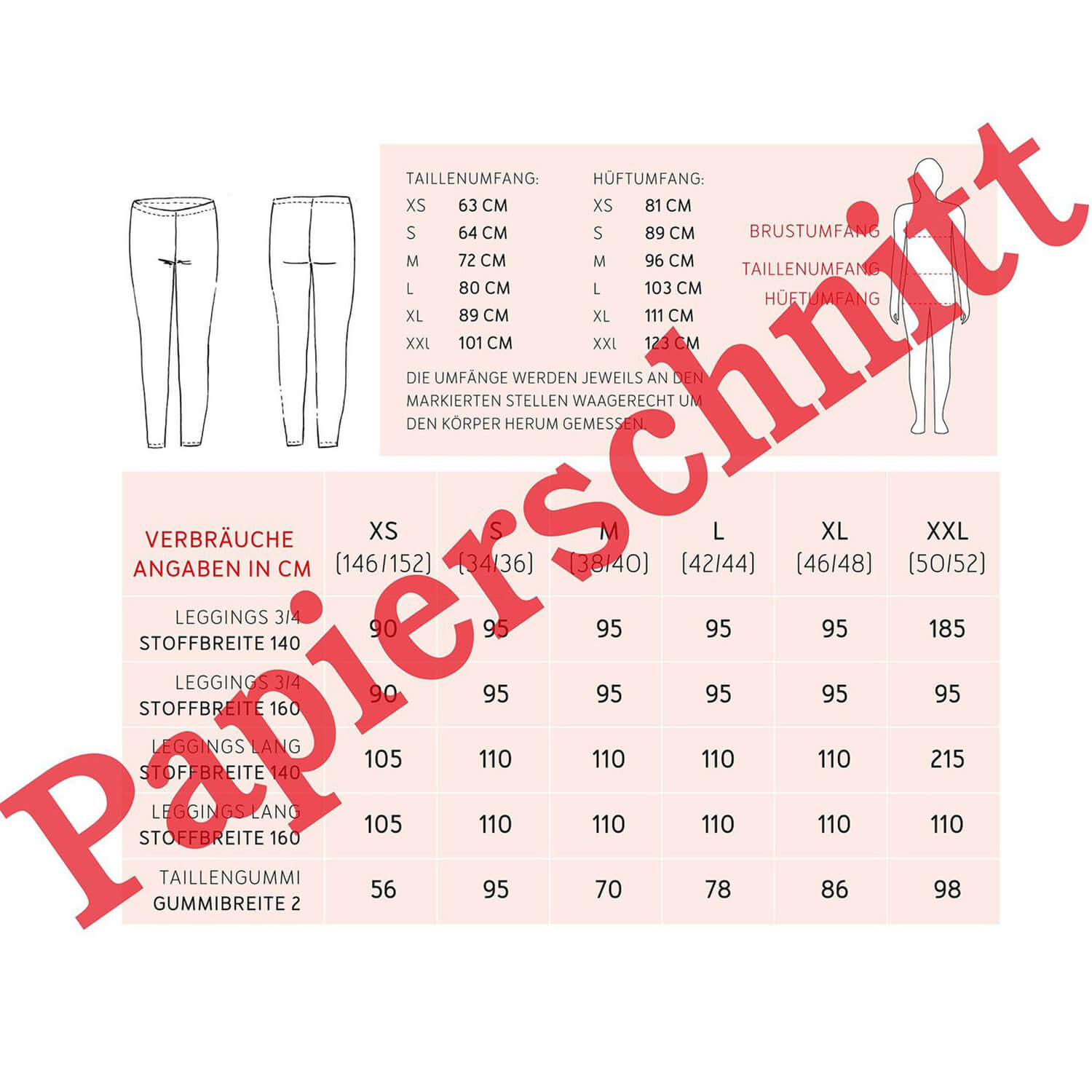 Leggings - FRAU RIEKE - Papierschnittmuster-3 Leggings - FRAU RIEKE - Papierschnittmuster-3