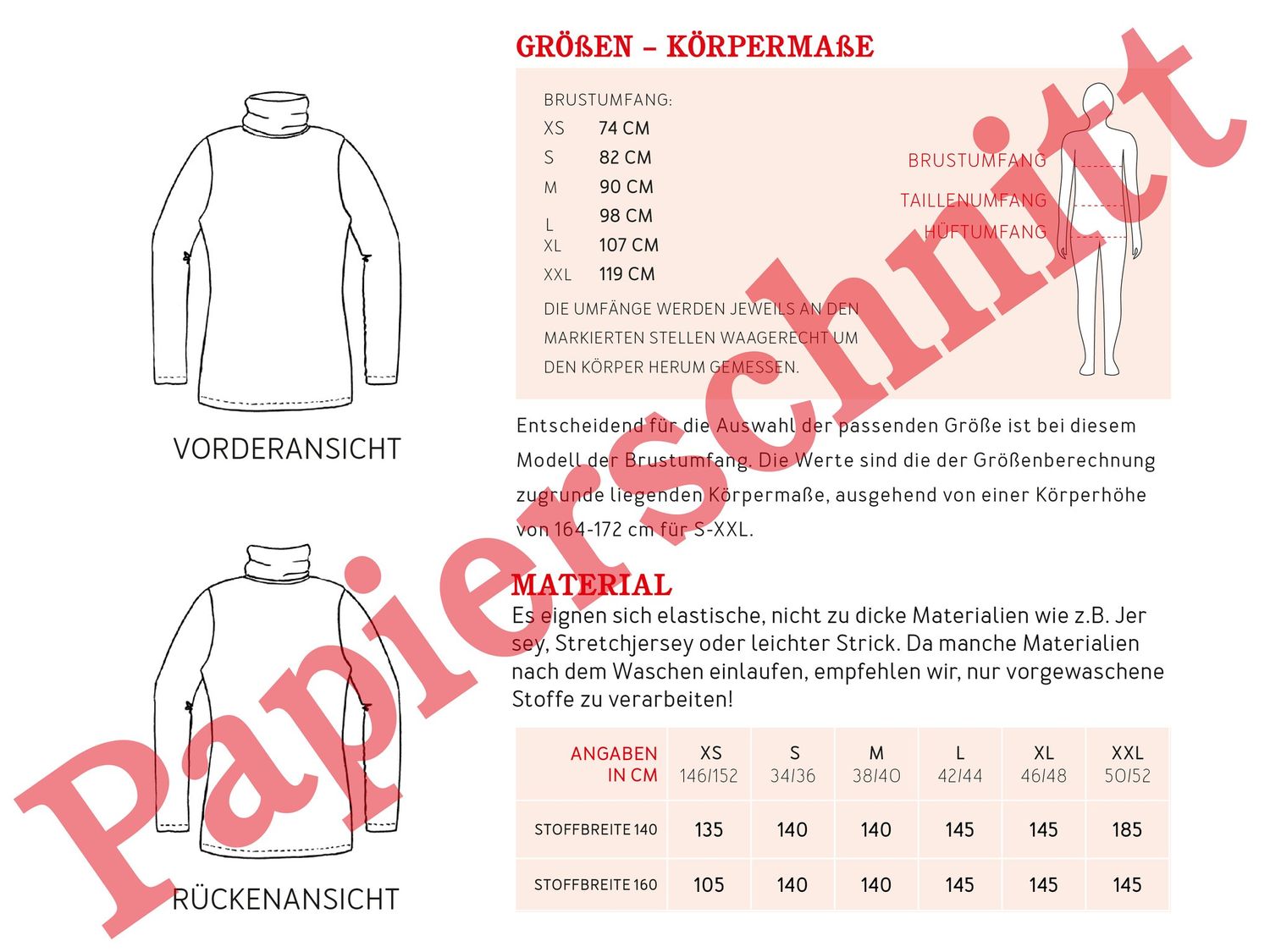 Rollkragenshirt - FRAU ROMY - Papierschnittmuster-3 Rollkragenshirt - FRAU ROMY - Papierschnittmuster-3