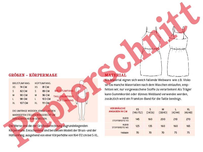 Spaghettiträger Kleid - FRAU SOFIE - Papierschnittmuster-2 Spaghettiträger Kleid - FRAU SOFIE - Papierschnittmuster-2