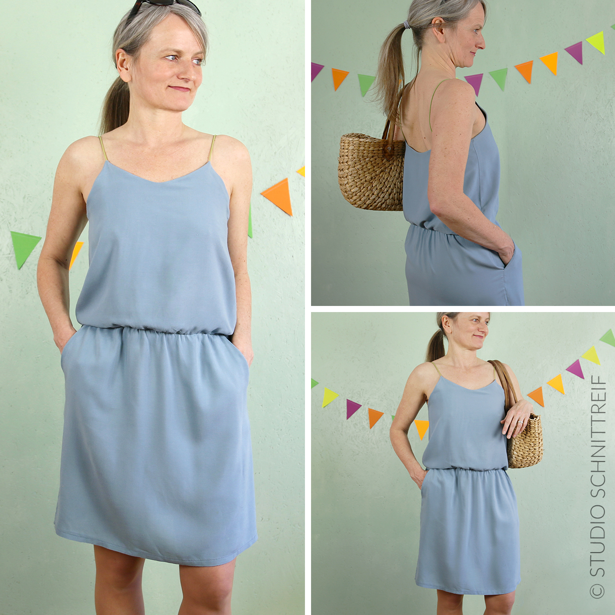 Spaghettiträger Kleid - FRAU SOFIE - Papierschnittmuster-1 Spaghettiträger Kleid - FRAU SOFIE - Papierschnittmuster-1