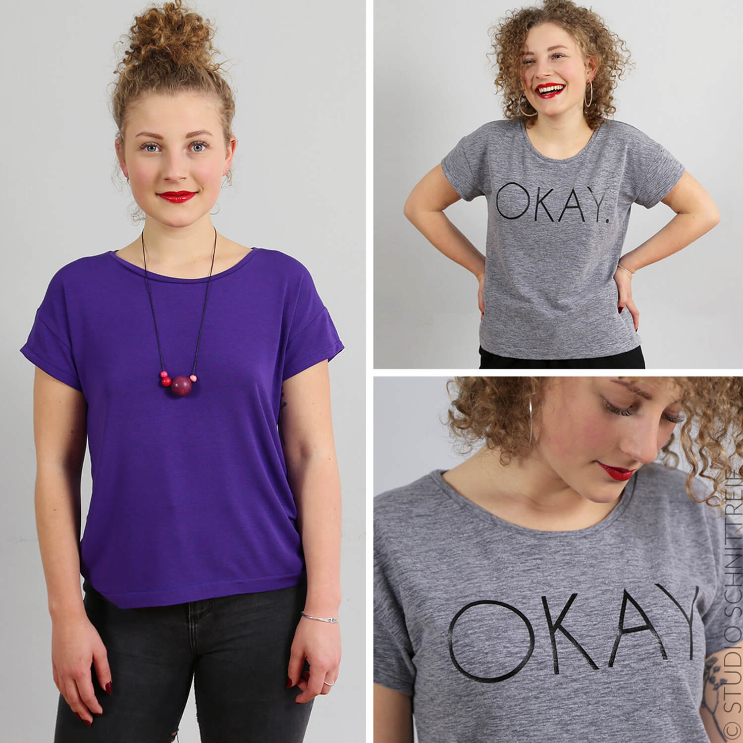Basicshirt - FRAU TINA - Papierschnittmuster-1 Basicshirt - FRAU TINA - Papierschnittmuster-1