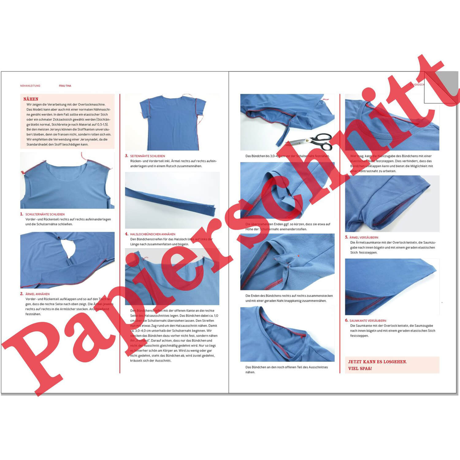 Basicshirt - FRAU TINA - Papierschnittmuster-5 Basicshirt - FRAU TINA - Papierschnittmuster-5