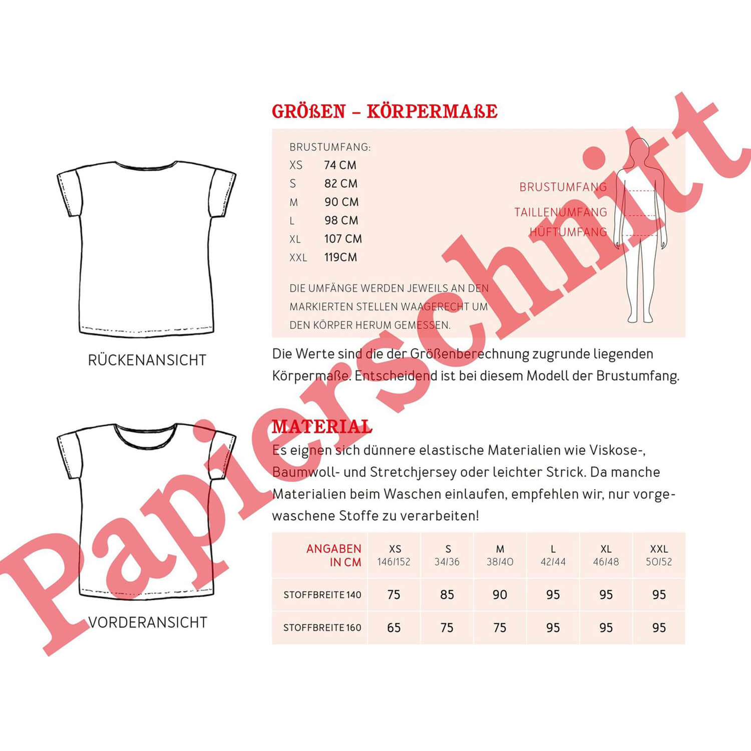 Basicshirt - FRAU TINA - Papierschnittmuster-4 Basicshirt - FRAU TINA - Papierschnittmuster-4