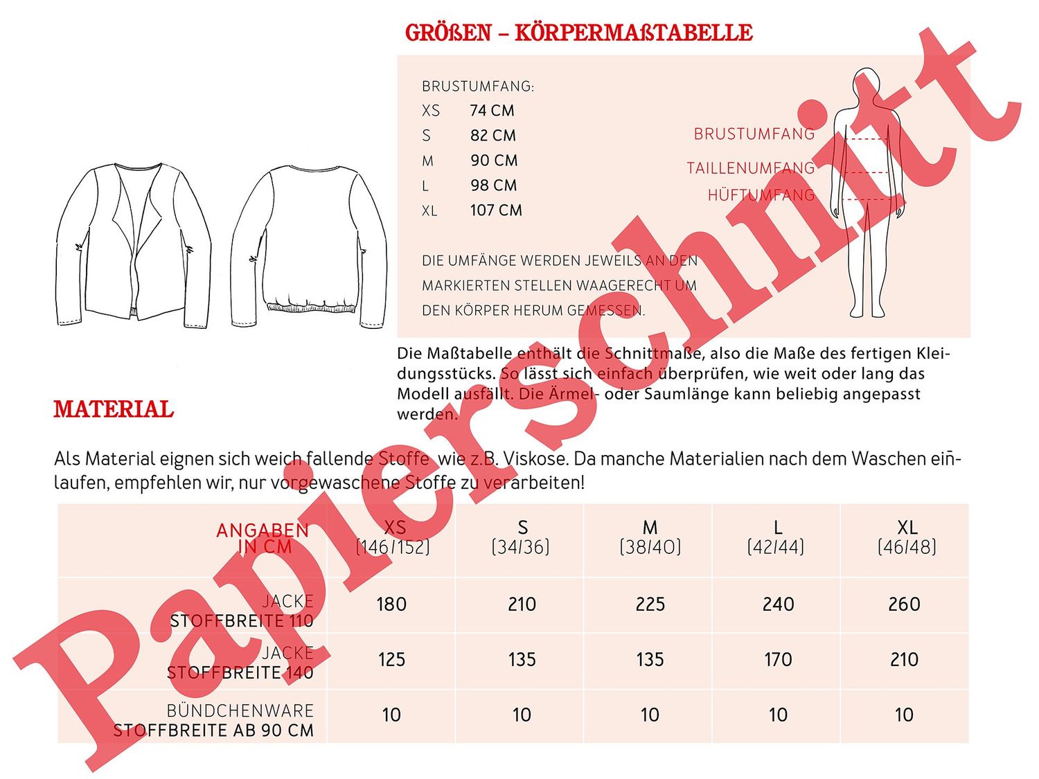 Jacke - FRAU TOMMA - Papierschnittmuster-3 Jacke - FRAU TOMMA - Papierschnittmuster-3