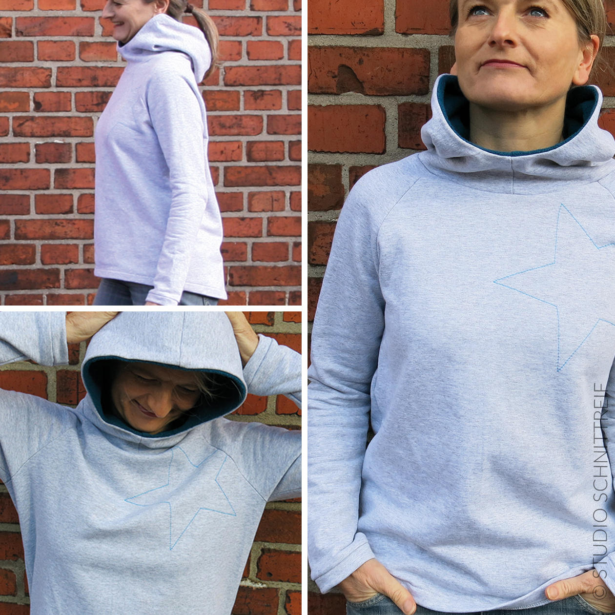 Kapuzensweater - FRAU TONI - Papierschnittmuster-1 Kapuzensweater - FRAU TONI - Papierschnittmuster-1