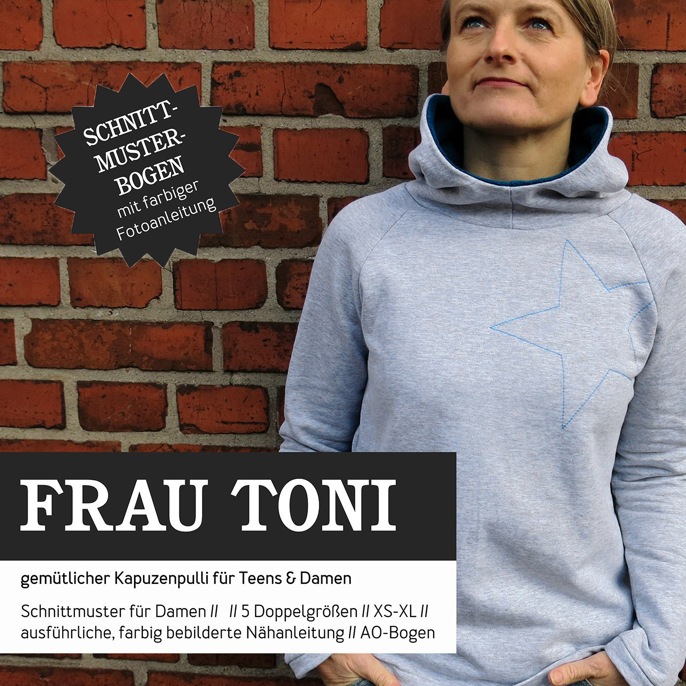 Kapuzensweater - FRAU TONI - Papierschnittmuster-0 Kapuzensweater - FRAU TONI - Papierschnittmuster-0